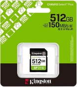Resim Kingston Sds3-512gb 512gb Sdxc Canvas Select Plus Gen3 150mb-s C10 Uhs-ı U3 V30 Hafıza Kartı 