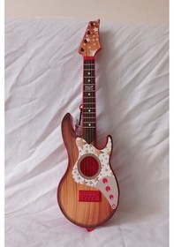 Resim Oyuncak Elektro Gitar Okul Gösteri Için Oyuncak Gitar 