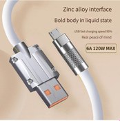 Resim 120 W 6a Tip C Kablo Ekstra Kalın Hızlı Şarj Usb C Şarj Cihazı Sıvı Silikon Kablo Xiaomi Huawei Samsung Uyumlu İçin Usb Şarj Aleti Kabloları 