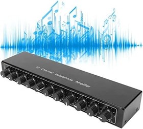 Resim Stereo Kulaklık Amplifikatörü, Metal Stereo Kulaklık Amplifikatörü Ayırıcı 3,5 mm Kulaklık Arayüzü (AB Fişi) 