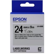 Resim Epson LK-6SBE Gümüş Üzeri Siyah 24mm 9Metre Etiket 