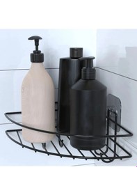 Resim Buradabuldun Yapışkanlı Banyo Köşeliği Kancalı Köşe Rafı Duş Şampuanlık Duvar Düzenleyici Organizer Raf Çok Renkli 