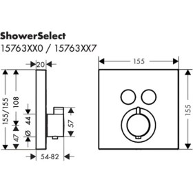 Resim Hansgrohe Shower Tablet Termostat Ankastre İki Çıkışlı -15763000 