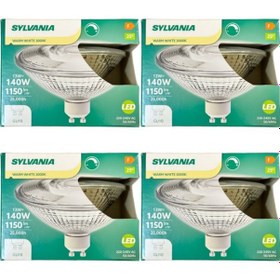Resim Sylvania 13w 140w 3000k Sarı Işık Gu10 Duylu Dim Edilebilir Led Spot Ampul 4 Adet 