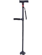 Resim Jeemson Alüminyum Baston - Led Işıklı, Katlanabilir, Ayarlanabilir, Kaymayı Önleyen Tutma Yeri Siyah Ve Kırmızı 