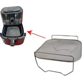 Resim Populer Arzum AR2074-G Xl Airfryer Sıcak Hava Fritözü Yağ Sıçramasını Önleyen Tel Kafes - 304 Çelik Uyumlu 
