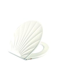 Resim Hassas İnce Detaylı Midye Deniz Kabuğu Desenli Wc Klozet Kapağı Mavi 