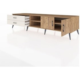 Resim Kronos Tv Ünitesi 2 Raflı 2 Çekmeceli 2 Kapaklı 220x59x51 Çam-çam/aytaşı Atlas Çam/aytası - Atlas Çam 