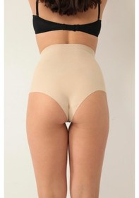 Resim Daniella Lazer Kesim Toparlayıcı Beli Silikonlu String Slip Külot Ten 