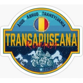 Resim Transapuseana Dağ Yolu Romanya Etiket Yapıştırma 19CM 