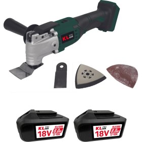 Resim KL Pro KLMT18B-80 18V/8.0AH. Kömürsüz Çift Akülü Şarjlı Çok Amaçlı Makine/raspalama 