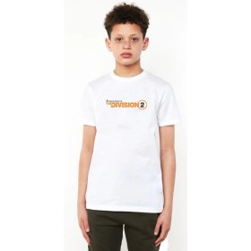 Resim Qivi The Division 2 Logo Baskılı Çocuk Beyaz Tshirt 