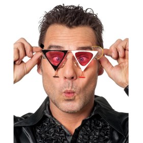 Resim Siyah Beyaz Renk Martini Parti Gözlüğü - Lisinya 