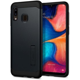 Resim Spigen Galaxy M10s / A30 / A20 ile Uyumlu Kılıf Slim Armor Metal Slate 