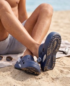 Resim Terra Strata: Erkek Çift Tabanlı Lacivert-Gri Comfort Clog Erkek Terlik - Tokalı Arka Bantlı Spor Sandalet, Havuz, Plaj ve Günlük Doğa Yürüyüşü Anatomik Terliği 
