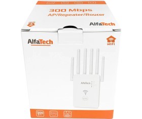 Resim Alfatech 300 Mbps 6 Antenli Wifi Sinyal Güçlendirici / Repeater /router 