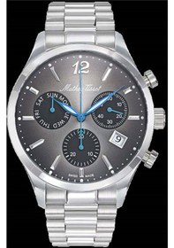 Resim Mathey Tissot H411chan Swiss Made Safir Çizilmez Cam Fonksiyonlar Aktif Metalik Erkek Kol Saati 