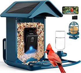 Resim BirdLegend BL01 Kameralı Kuş Yemliği Güneş Enerjili Mavi 