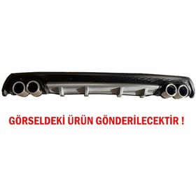 Resim Dacia Logan Difüzör Arka Tampon Eki 4 Egzoz Çıkışlı Gri Lüx Tip 