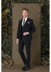 Resim Efor Tk 887 Slim Fit Siyah Klasik Takım Elbise Siyah 