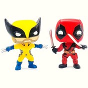Resim Başlık 1 adet Marvel Deadpool Wolverine Serisi Dekoratif ürün, hareketli başlı PVC masaüstü dekoratif eşya, tatil hediyeleri, ev dekorasyonu, koleksiyon vb. için uygun 