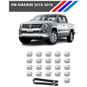 Resim Otozet - Vw Amarok Bijon Civata Kapağı Krom Renk 21 Parçalı Set 17mm 2010-2016 