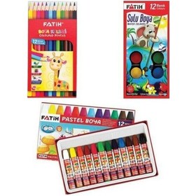 Resim Fatih 12'li Kuruboya + Suluboya + Pastel Boya Seti Fatih-okul-set 