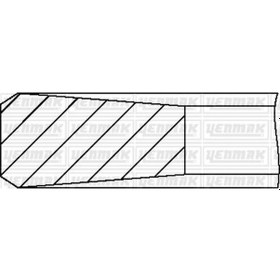 Resim YENMAK 91-09598-000 Piston Segmani 128.00 Mm Std ( 3.5 X 3.0 X 5.0 ) Man 19.422 - Ikarus - Neoplan D2866 Fz Euro 2 9109598000 (WK991354) 