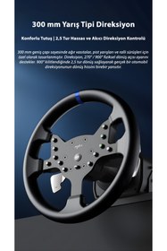 Resim Pxn V99 Ps5 Oyun Direksiyon Seti, 3.2nm Çift Motorlu Kuvvet Geribildirim Tabanı, Vites Kolu ve Pedallı Ps5, Ps4, Xbox One, Xbox Serisi 