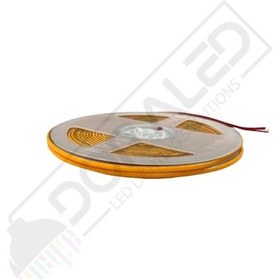 Resim 12v 3mm İnce Esnek Cob Şerit Led Amber Sarı 400 Ledli Ip20 5m 
