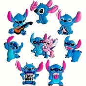 Resim Stitch PVC Ayakkabı Şansları, Sevimli Karikatür Tasarımı, Clog'lar ve Sandalet'lerle Uyumlu, Yaz Plaj Aksesuarları, Kızlar için Anime Parti Hediyeleri için İdeal, Yaz Parti Hediyeleri|Oyunlu Tasarım|Dayanıklı PVC Malzeme 