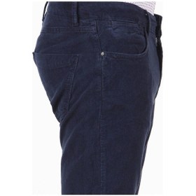Resim Kip Erkek Slim Fit Korduroy Pantolon - Minimalist Günlük Stil Lacivert 