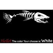 Resim Beyaz-28cmx95cm-sol-büyük Balık Kılçığı lar Tekne Vücut Cruise Etiket Duvar Vinil Kapakları Gemi Etike 