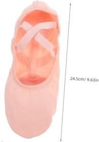 Resim Anneome Yumuşak Bale Ayakkabıları Yumuşak Taban Ayakkabı Kanvas Bale Ayakkabıları Deri Bale Yürümeye Başlayan Kızlar Için Bale Ayakkabıları Uygulama Ayakkabı Kız Çocuk Yetişkin 