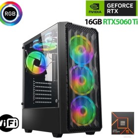 Resim Xaser Thunder X810 Ryzen 5 7500F 32GB Ddr5 Ram 1tb M.2 Nvme SSD 16GB RTX5060 Ti Oyuncu Masaüstü Bilgisayarı 