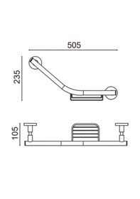 Resim Çelik Banyo Paslanmaz Pirinç Flora Küvet Tutamak Süngerlikli 40cm Mat Siyah 