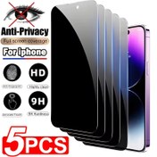 Resim 5 adet iPhone 11 12 13 14 15 16 Pro Max Plus için Gizlilik Koruyucu Ekran Koruyucu Tam Kapsama Temperli Cam iPhone 13 12 Mini 14 15 16 Pro Max için 