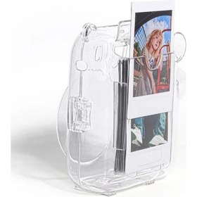 Resim Instax Mini 12 Mavi Fotoğraf Makinesi ve Şeffaf Kılıf Seti 