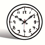 Resim Şık Tarzda Sanatçı Numara Tasarımlı Şık Modern Minimalist Duvar Saati - Sessiz, Tiktaklamayan Dekor Parçası Ev & Ofis İçin, Pil ile Çalışan (AA) Oturma Odası Duvar Saati 