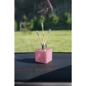 Resim Tasarım Arabam Pembe Kare Taşlı Kavanoz Koku 