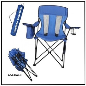 Resim Uyguna-yakala Mavi - Taşıma Çantalı-bardaklıklı - Katlanır Kamp Piknik Sandalyesi - Mlz.341 Çok Renkli 