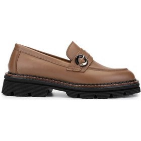 Resim Tamer Tanca Kadın Hakiki Deri Vizon Loafer Ayakkabı 33 4002-1 Bn Ayk Sk24-25 Vızon Dr Vizon 