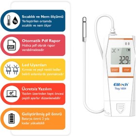 Resim Sevgift Tlog 10EH Kablolu Sıcaklık ve Nem Kayıt Cihazı | Hassas 