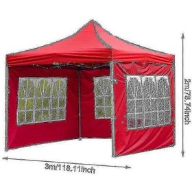 Resim Tüm Mevsimlerde Dış Mekan Kullanımına Uygun Sağlam, Su Geçirmez Parti Çadırı Kırmızı 