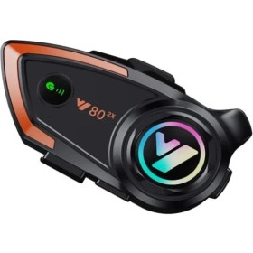 Resim Mi7a Motosiklek Kask Kulaklık Bluetooth 5.0 Işıklı Motorsiklet Interkom 