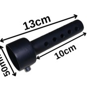 Resim Handmade Motosiklet Egzoz Susturucusu 50mm Vidalı Siyah 
