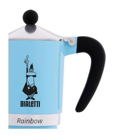 Resim Bialetti Rainbow Moka Pot, 3 Cup, Mavi 