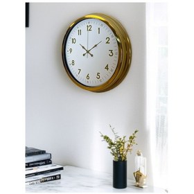 Resim Elegant Gold Frame 40 Cm Metal Duvar Saati Çok Renkli 