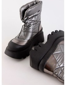 Resim Bruno Gri Su Geçirmez Kalın Tabanlı Kar Botu-gri Gri 