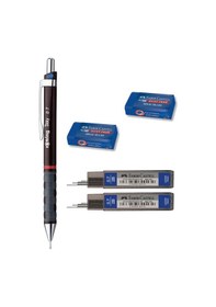 Resim Rotring Tikky 0.7 Mm Okul Seti 2 Adet Faber Castell 0.7 Mm Uç + 2 Adet Faber Castell Silgi Bordo 